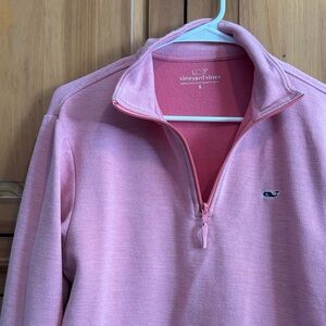 Vineyard Vines Light Pink Quarter-Zip Sweater